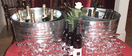Spread of champagne at Greystone dinner