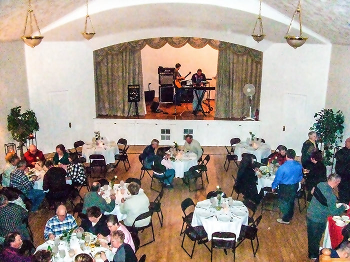Guests enjoying a meal at Greystone Manor